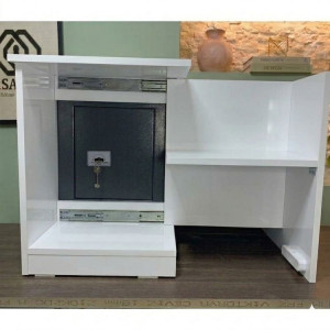 Gizli Bölmeli Kitaplık Beyaz– NFC & Anahtarlı Para Kasası | Kasatürk