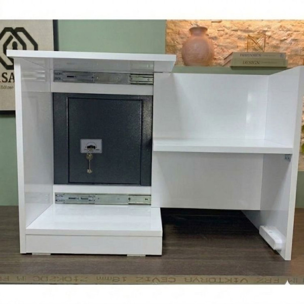 Gizli Bölmeli Kitaplık Beyaz– NFC & Anahtarlı Para Kasası | Kasatürk