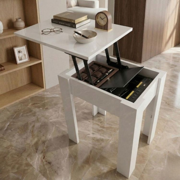 Gizli Bölmeli Masa Beyaz– NFC & Parmak İzli Silah Kasası | Kasatürk