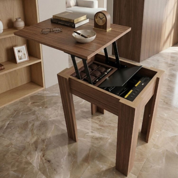 Gizli Bölmeli Masa Ceviz– NFC & Parmak İzli Silah Kasası | Kasatürk